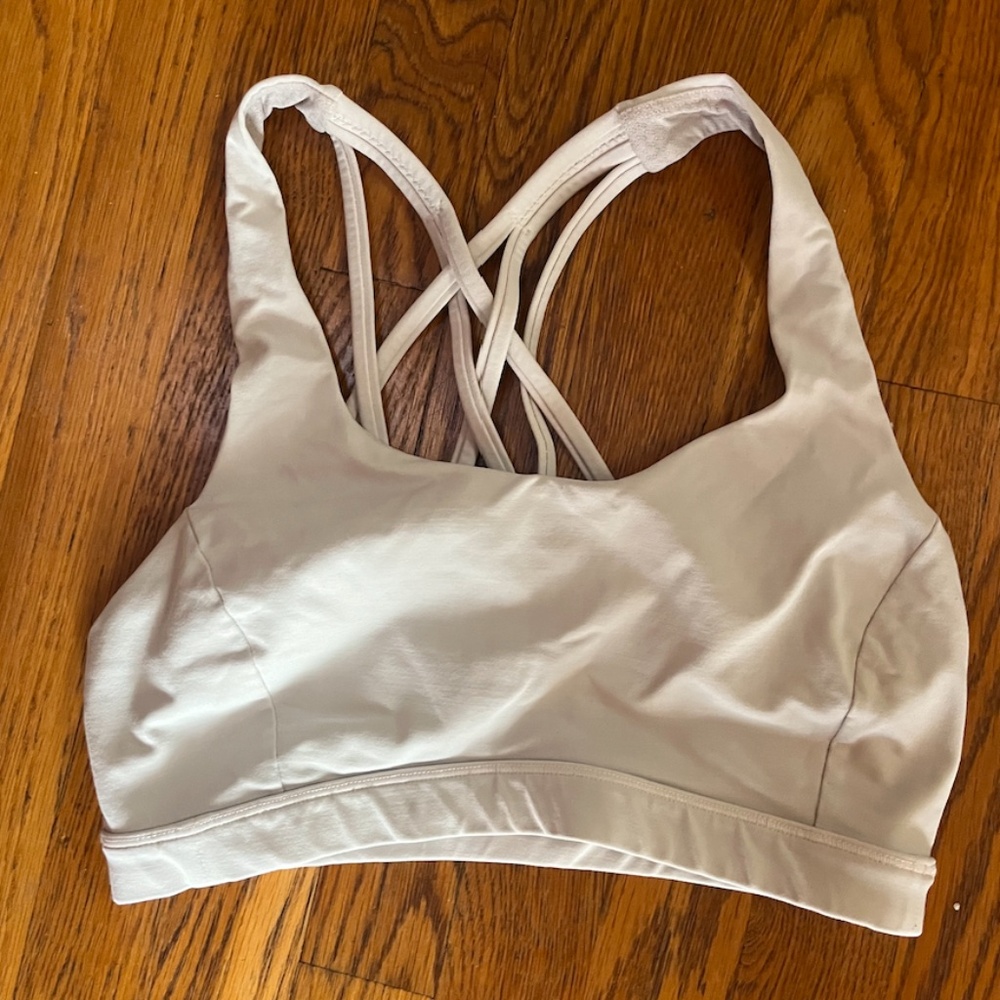 Lululemon light pink free to be serene bra
